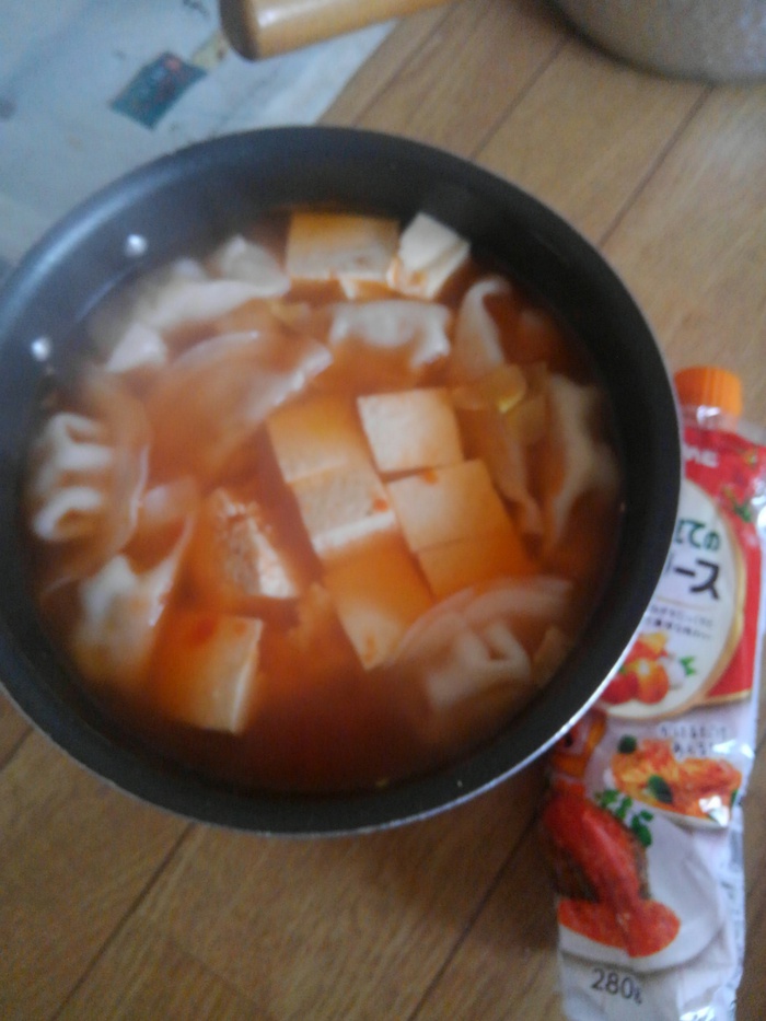 水餃子とキャベツのトマトソーススープ煮 Kagome