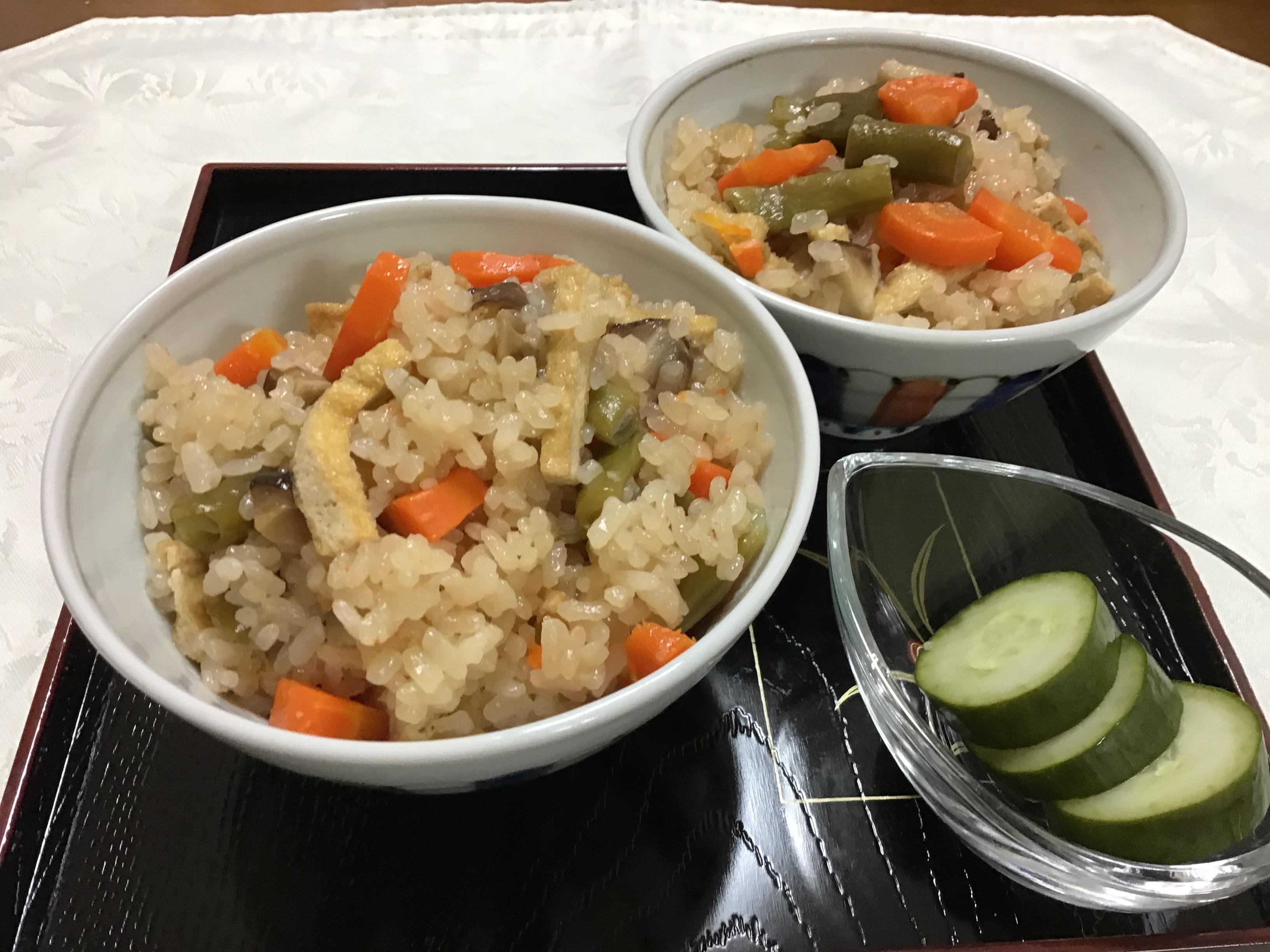 炊き込みご飯 凛々子トマトジュース19を使用 Kagome